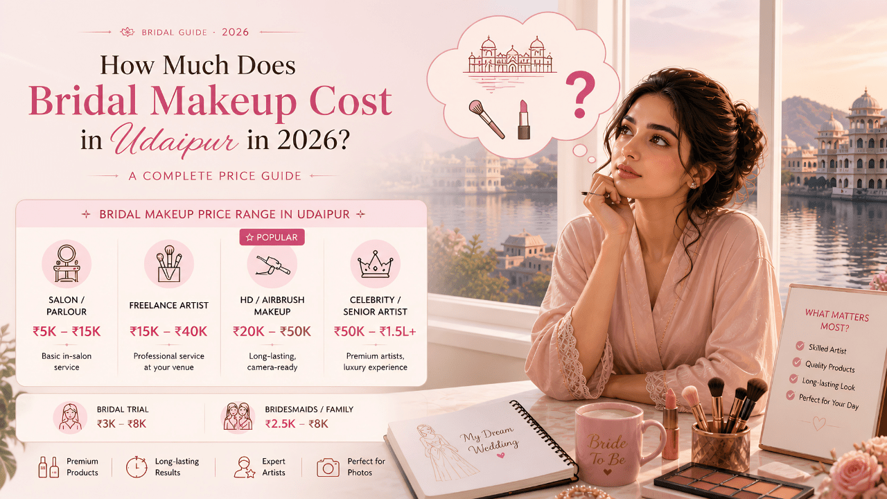 bridal makeup cost in udaipur
